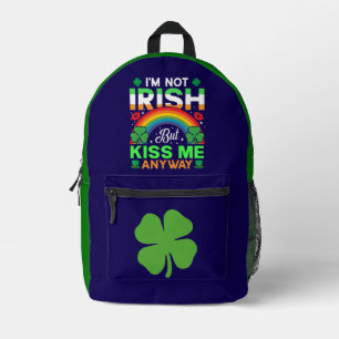 Küss mich trotzdem irischer Humor Design-63942 Bedruckter Rucksack