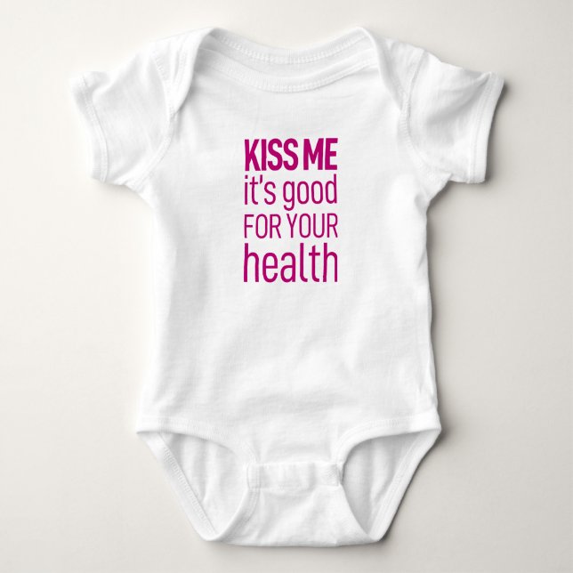 Küss mir, dass es gut für deine Gesundheit ist Baby Strampler (Vorderseite)