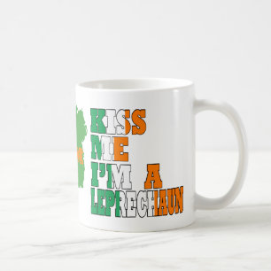 Küss mir, dass ich ein mit Monogramm Kobold bin Kaffeetasse