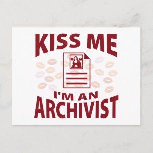 Kuss mir, ich bin Archivist Postkarte