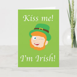 Kuss mir, ich bin der irische St. Patty's Day Karte