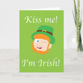 Kuss mir, ich bin der irische St. Patty's Day Karte