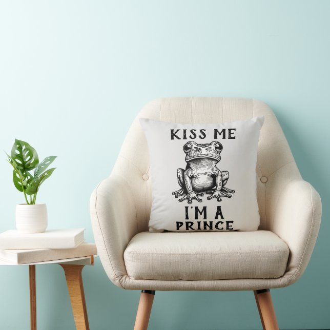 Küss mir, ich bin ein Prinzwurfkissen Kissen (Stuhl )