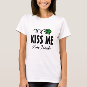 Küss mir, ich bin Irin im Shirt für Frauen mit Kle