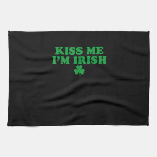 Kuss mir, ich bin irisches Kleeblatt, St Patricks Geschirrtuch