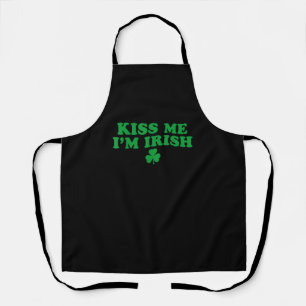 Kuss mir, ich bin irisches Kleeblatt, St Patricks  Schürze