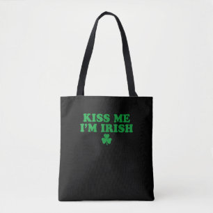 Kuss mir, ich bin irisches Kleeblatt, St Patricks Tasche