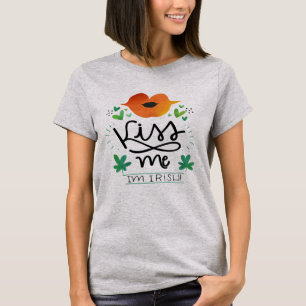 Kuss mir, ich bin Irish St, Patrick's Symbole T-Shirt