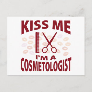 Kuss mir, ich bin Kosmetologe Postkarte