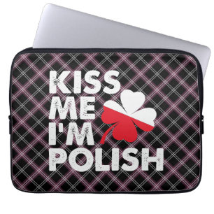 Kuss mir Ich bin Polnischer Funny St Patricks Day  Laptopschutzhülle