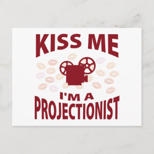 Küss mir, ich bin Projektionist Postkarte