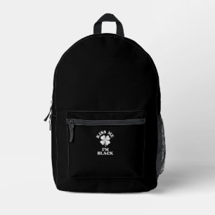 Kuss mir, ich bin schwarzer T - Shirt Bedruckter Rucksack