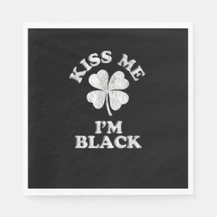 Kuss mir, ich bin schwarzer T - Shirt Serviette