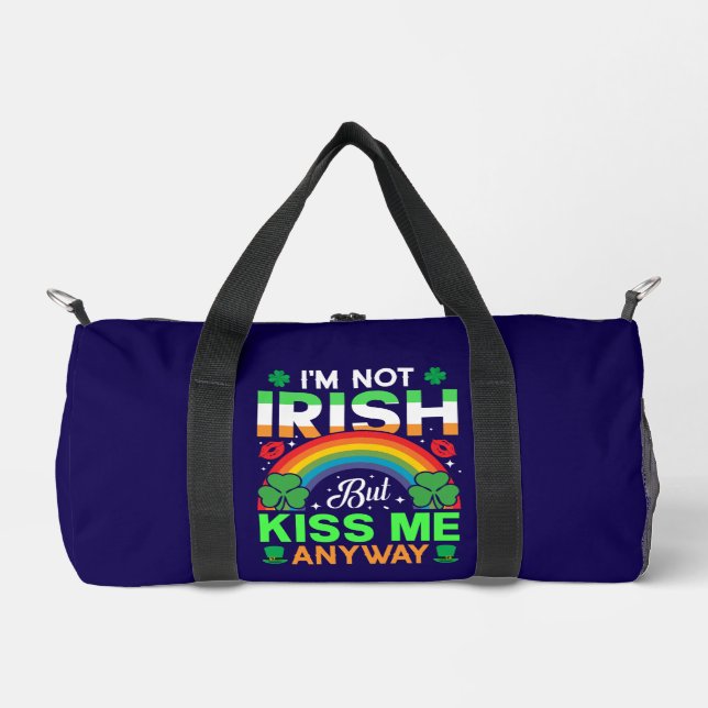 Kuss mir trotzdem irisch Spaß Design-63942 Duffle Bag (Vorderseite)