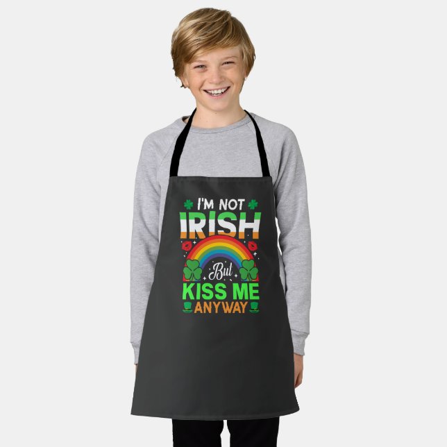 Kuss mir trotzdem irisch Spaß Design-63942 Schürze (Getragen)