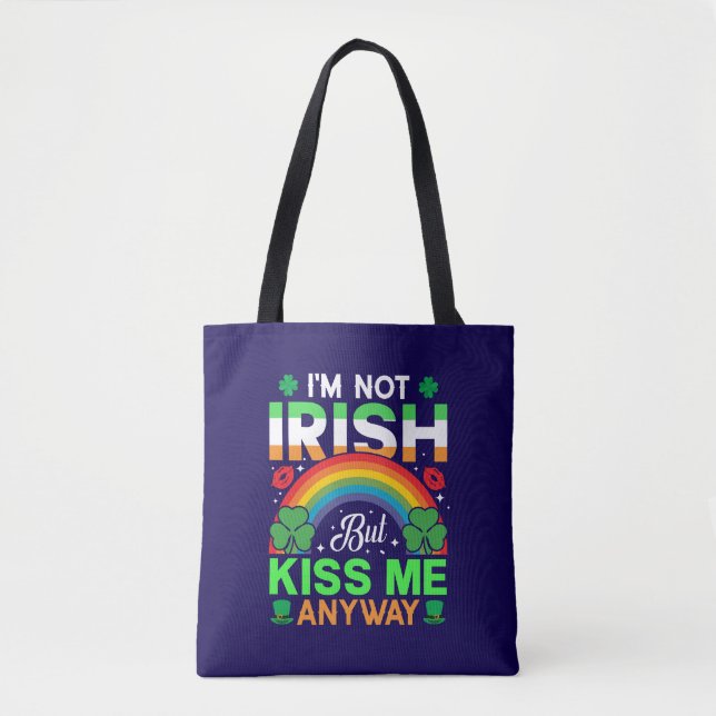 Kuss mir trotzdem irisch Spaß Design-63942 Tasche (Vorderseite)