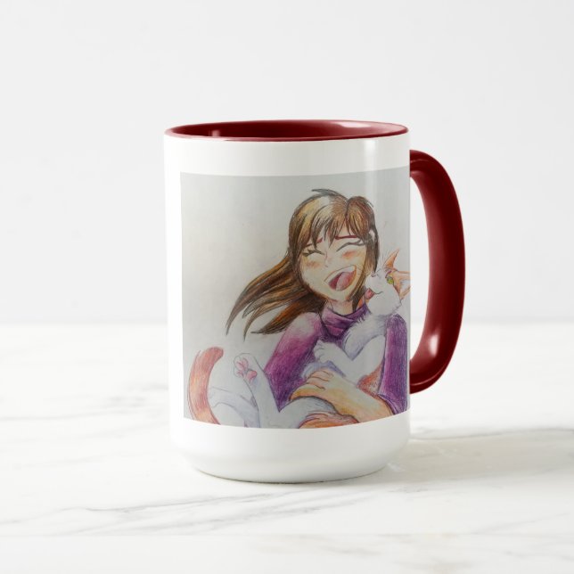 Küss mit Carrot-Tasse Tasse (VorderseiteRechts)