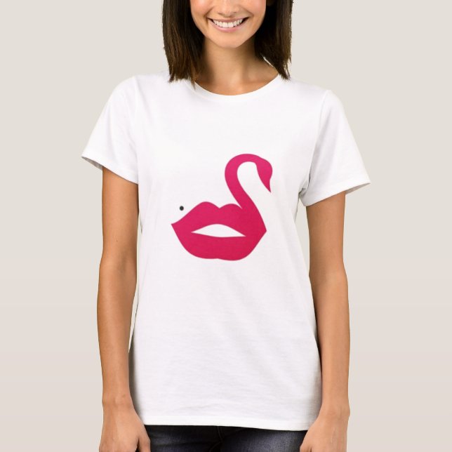 Kuss mit Pelikanform T-Shirt (Vorderseite)