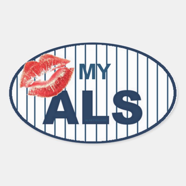 Kuss My ALS2 Ovaler Aufkleber (Vorderseite)