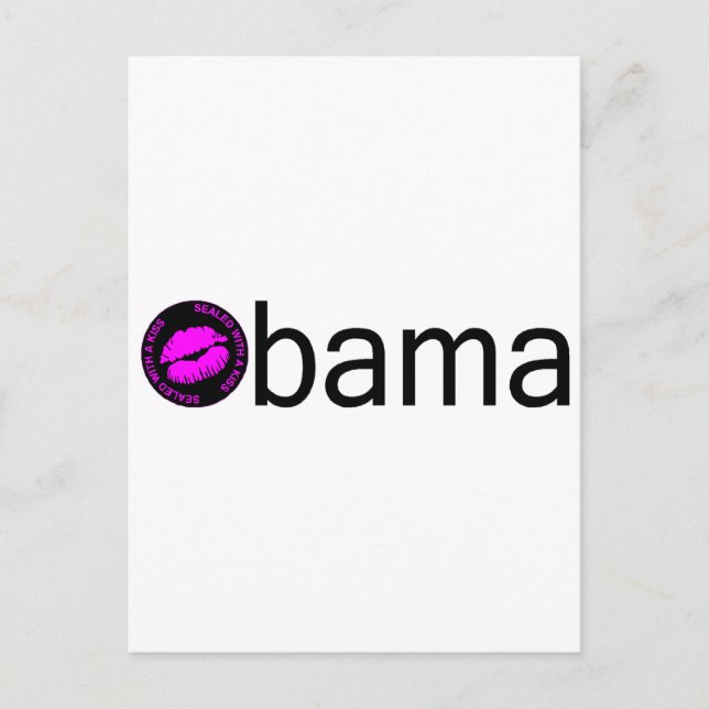 Kuss Obama-Schwarzes) Postkarte (Vorderseite)