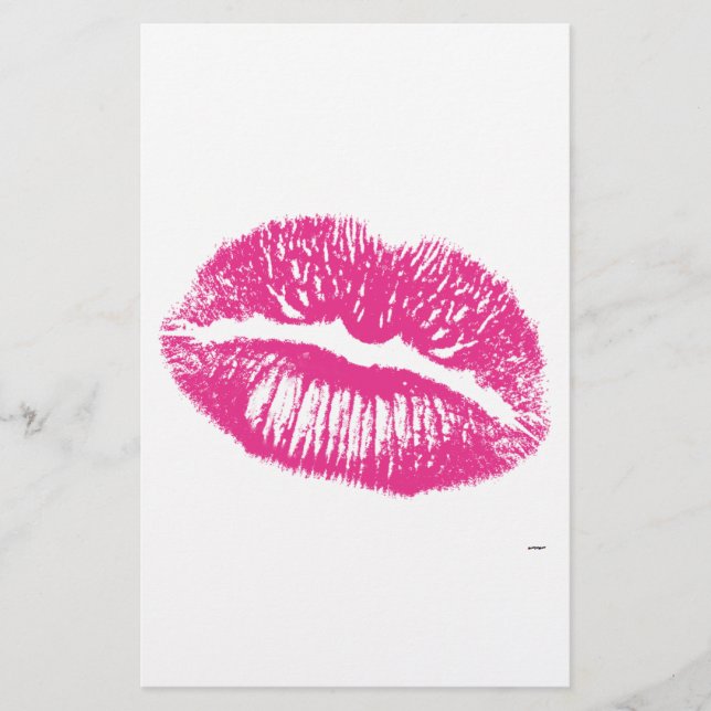 Kuss, rosa Lippen (Vorderseite)