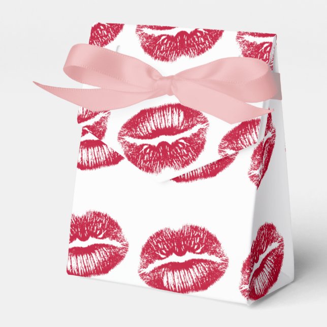 Kuss, rote Lippen Geschenkschachtel (Vorderseite)