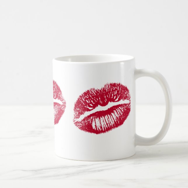 Kuss, rote Lippen Kaffeetasse (Rechts)