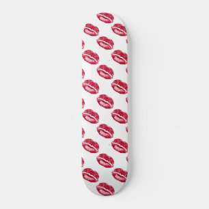 Kuss, rote Lippen Skateboard