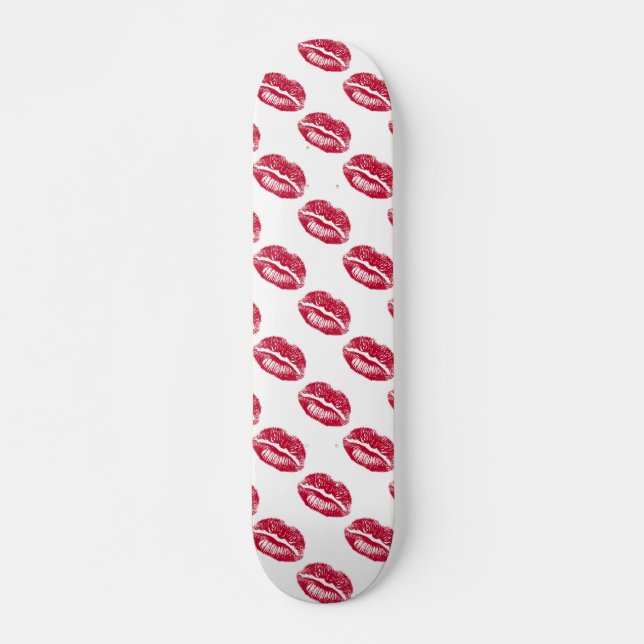Kuss, rote Lippen Skateboard (Vorne)