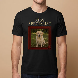 Kuss-Spezialist Individuelles Lustiges Hunde-Foto T-Shirt