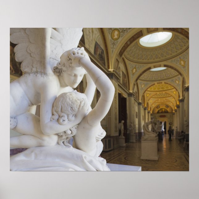 Kuss von Cupid und Psyche, von Antonio Canova Poster (Vorne)