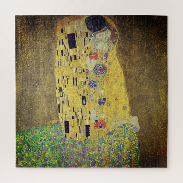 Kuss von Gustav Klimt, Detail 1 (Vertikal)