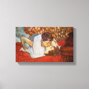 Kuss von Henri de Toulouse-Lautrec auf der Leinwan Leinwanddruck