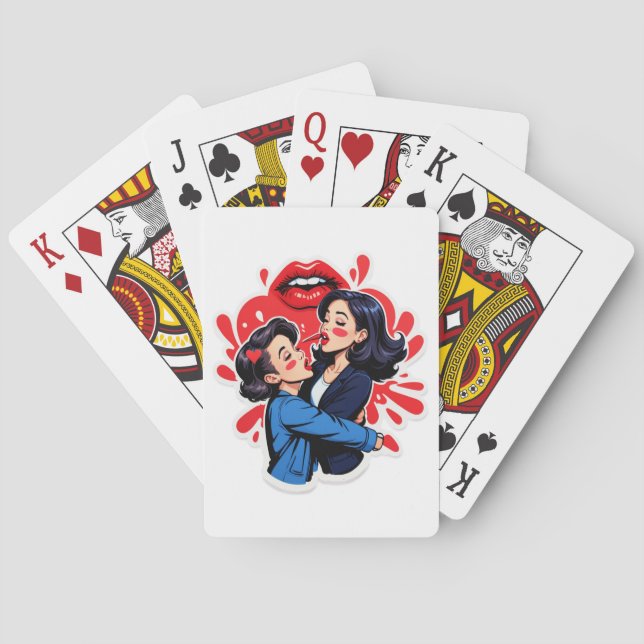 Kussattacke!" Spielkarten (Rückseite)