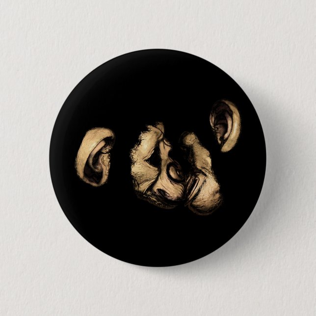 Küsschimpansen Button (Vorderseite)