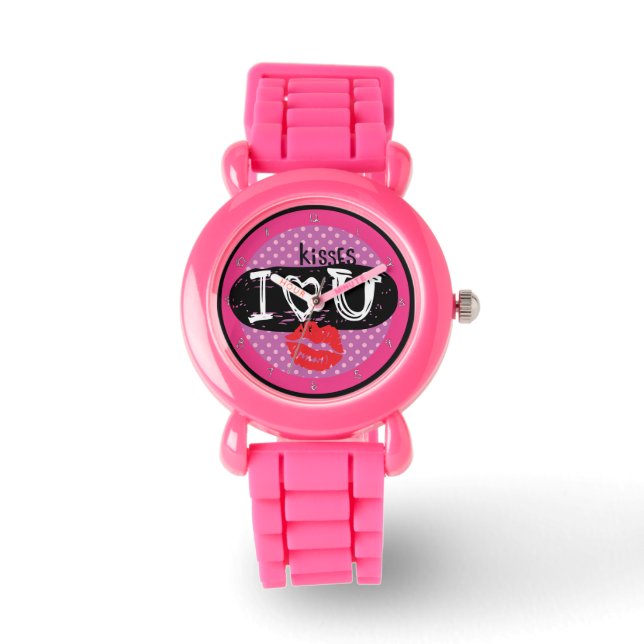 Küsse für dich Meine Liebe Watch Armbanduhr (Vorderseite)