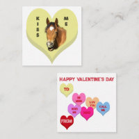 KÜSSE MICH Horse Conversation Hearts Valentinstag