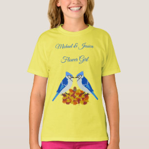 Küssen Blue Jay Hochzeit im Herbst Custom Flower G T-Shirt