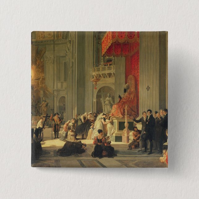 Küssen der Füße Button (Vorderseite)