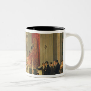 Küssen der Füße Zweifarbige Tasse