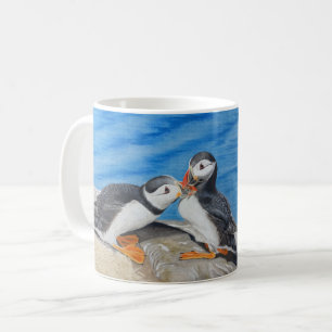 Küssen der Papageientaucher Kaffeetasse