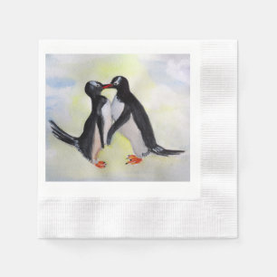 Küssen der Pinguin-Cocktail-Papierservietten Serviette