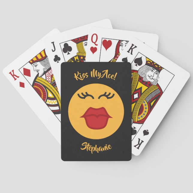 Küssen der Spielkarten des kundenspezifischen (Rückseite)