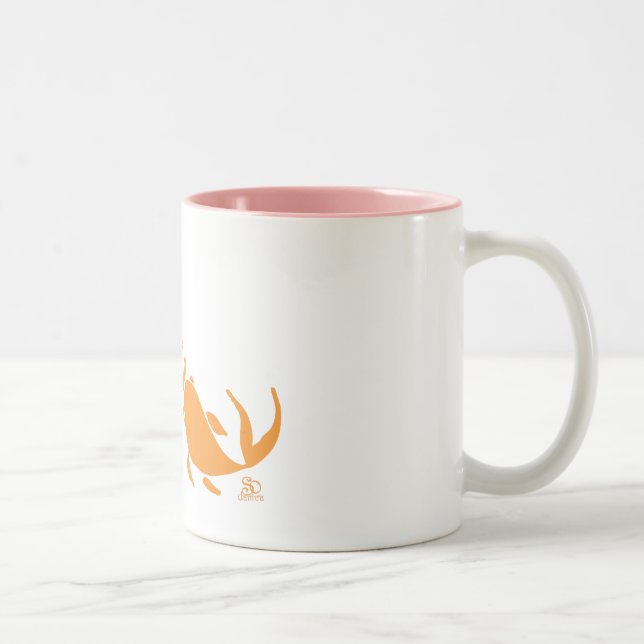 KÜSSEN DES KARPFENS ZWEIFARBIGE TASSE (Rechts)