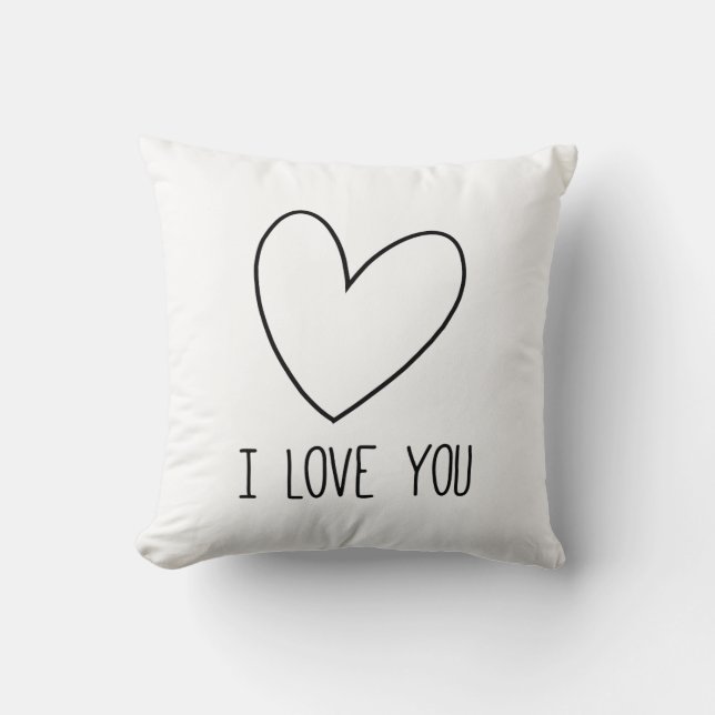 Kussen Hart I Love You Kissen (Vorderseite)