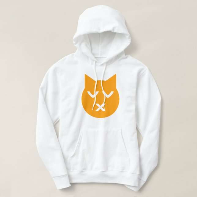 Küssen mit geschlossenen Augen Emoji Katze Hoodie (Design vorne)