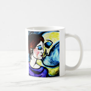 küssen Sie den Mond Kaffeetasse
