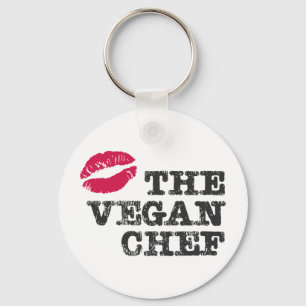 Küssen Sie den veganen Koch Schlüsselanhänger