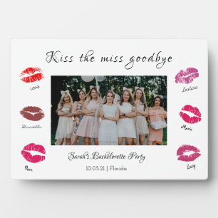 Küssen Sie die Junggeselinnen-Abschied-Lippen-Lipp Fotoplatte