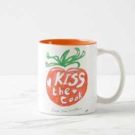 Küssen Sie die Koch-Kaffee-Tasse Zweifarbige Tasse